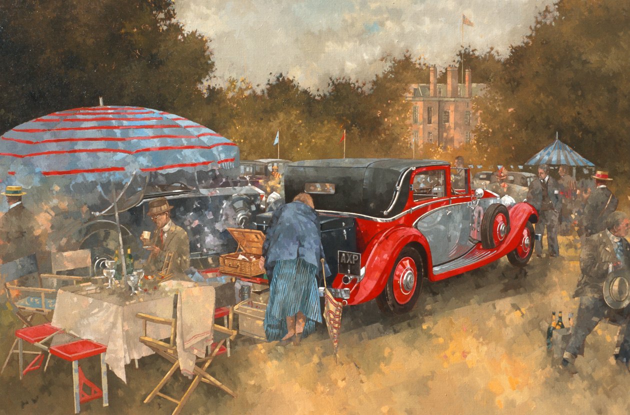 Piquenique em Althorp (óleo sobre tela) de Peter Miller