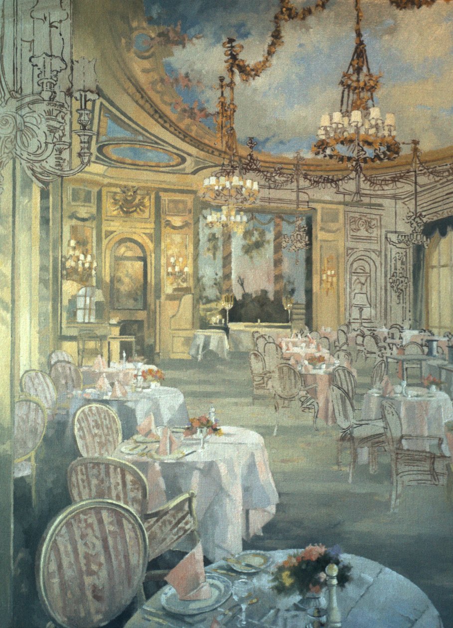 Restaurante The Ritz (óleo sobre tela) de Peter Miller