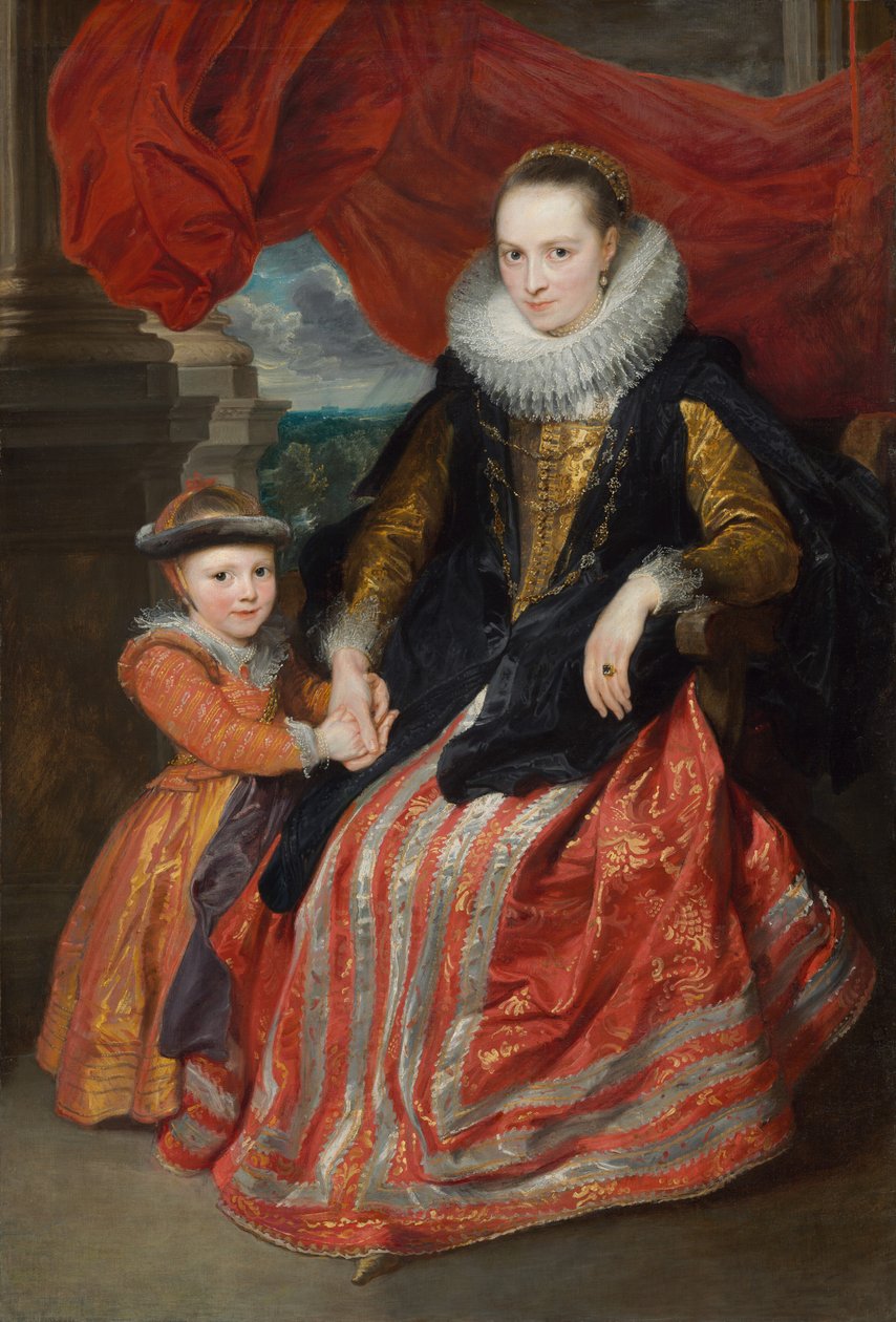 Susanna Fourment e a sua filha de Peter P. & Dyck Anthony Van (1599-1641) Rubens