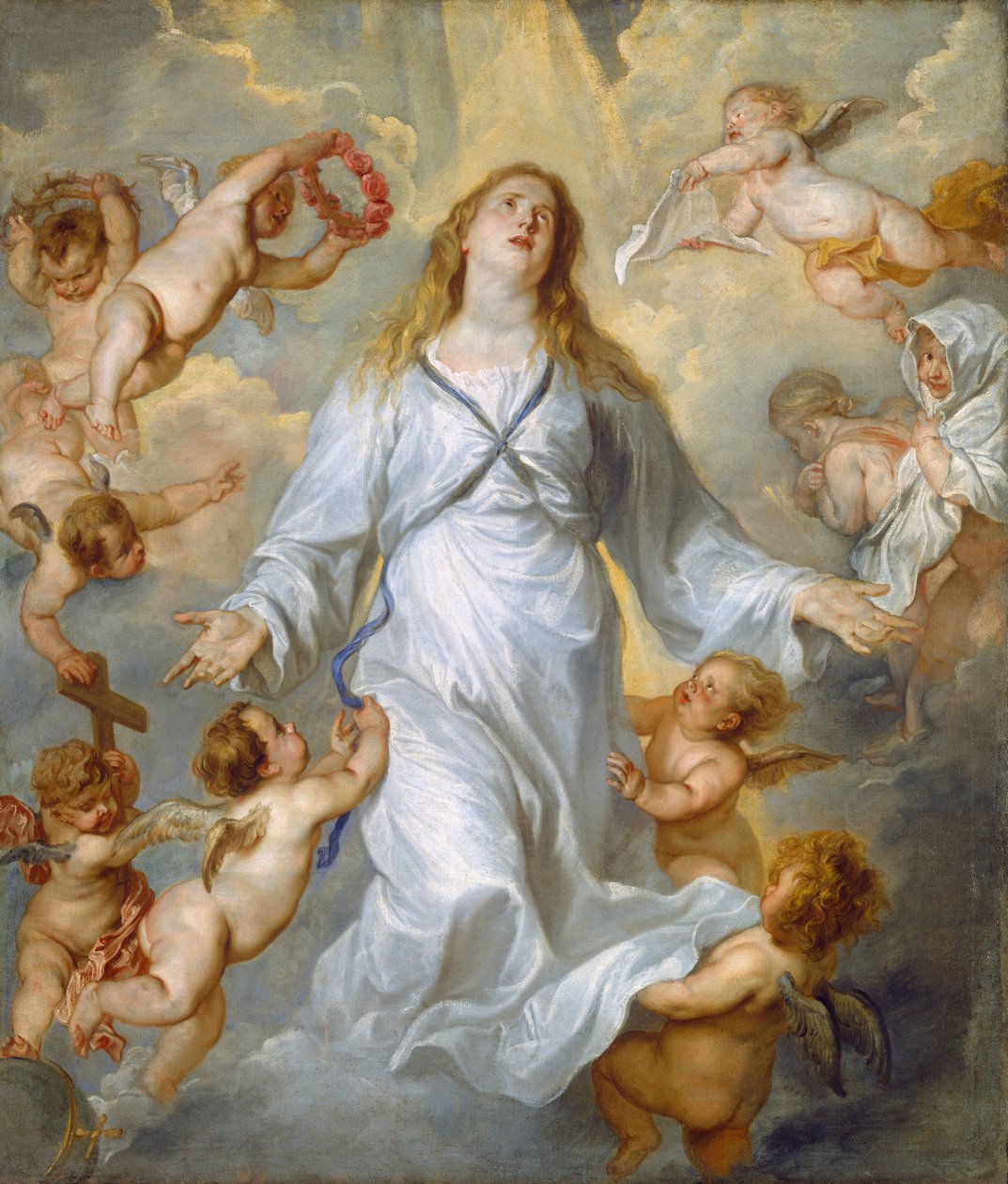 A Virgem como intercessora de Peter P. & Dyck Anthony Van (1599-1641) Rubens