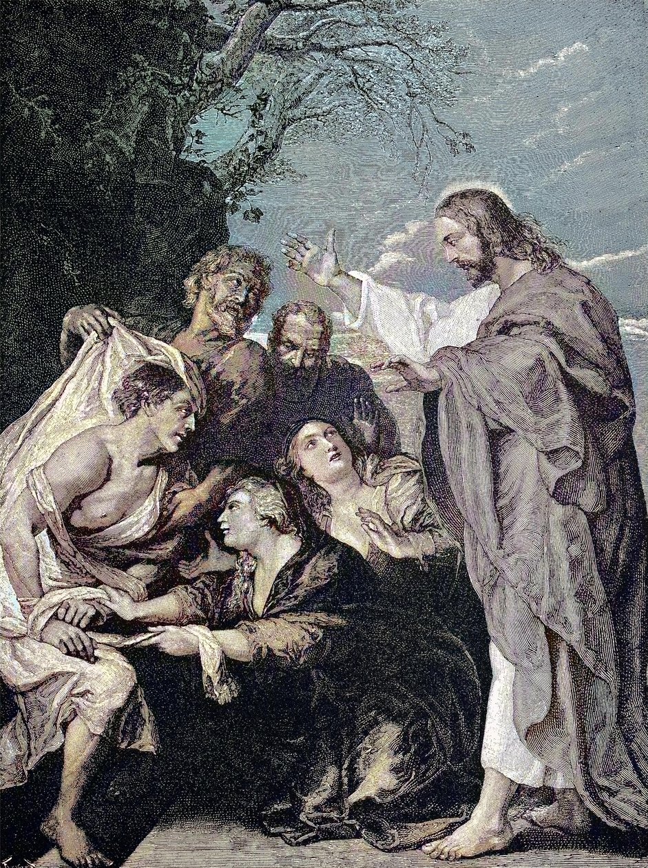 Christ Raising Lazarus, pintura de Peter Paul Rubens, 28 de Junho de 1577, 30 de Maio de 1640 de Peter Paul (after) Rubens