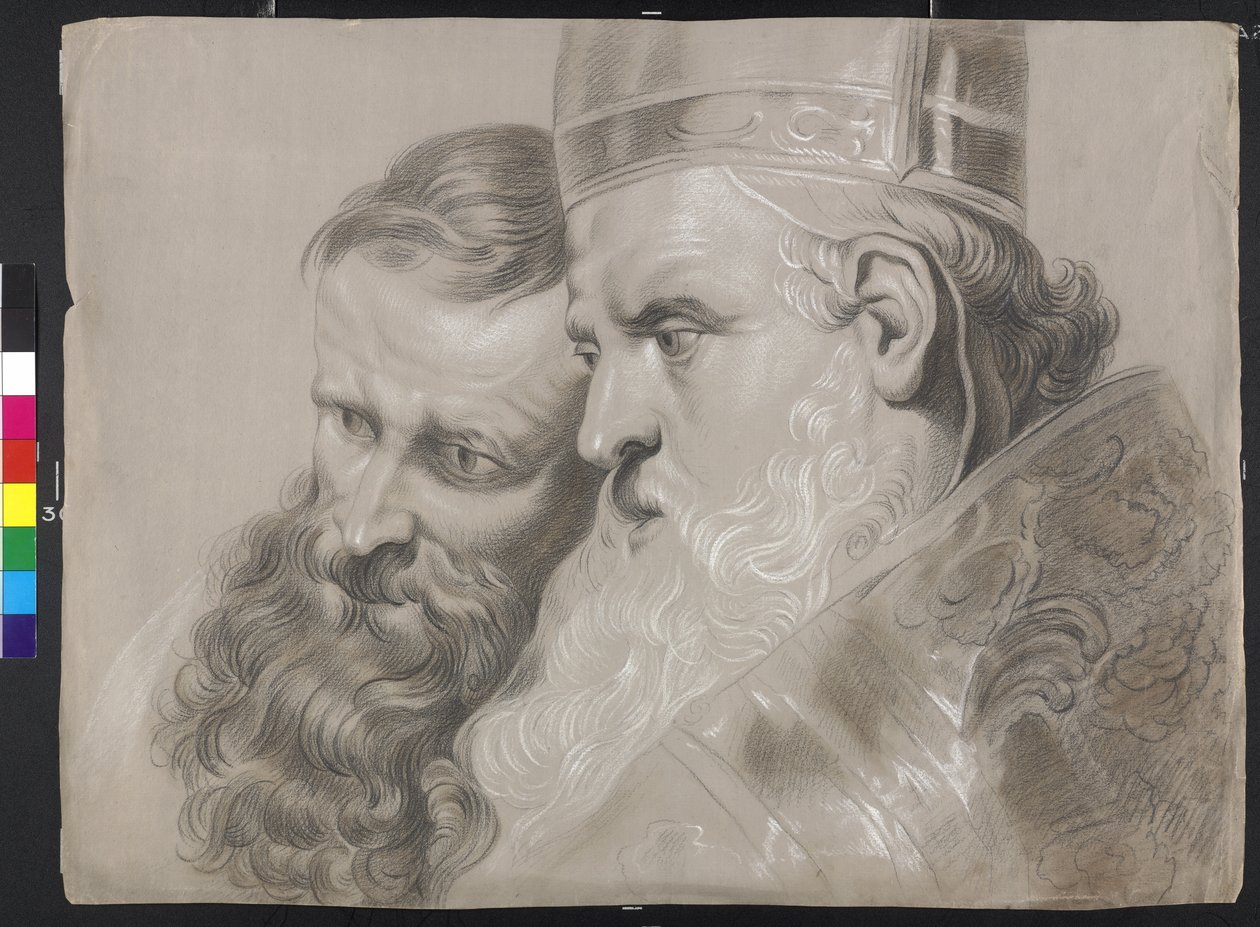 "Santo Ambrósio e o Imperador Teodósio" de Peter Paul Rubens de Peter Paul (after) Rubens