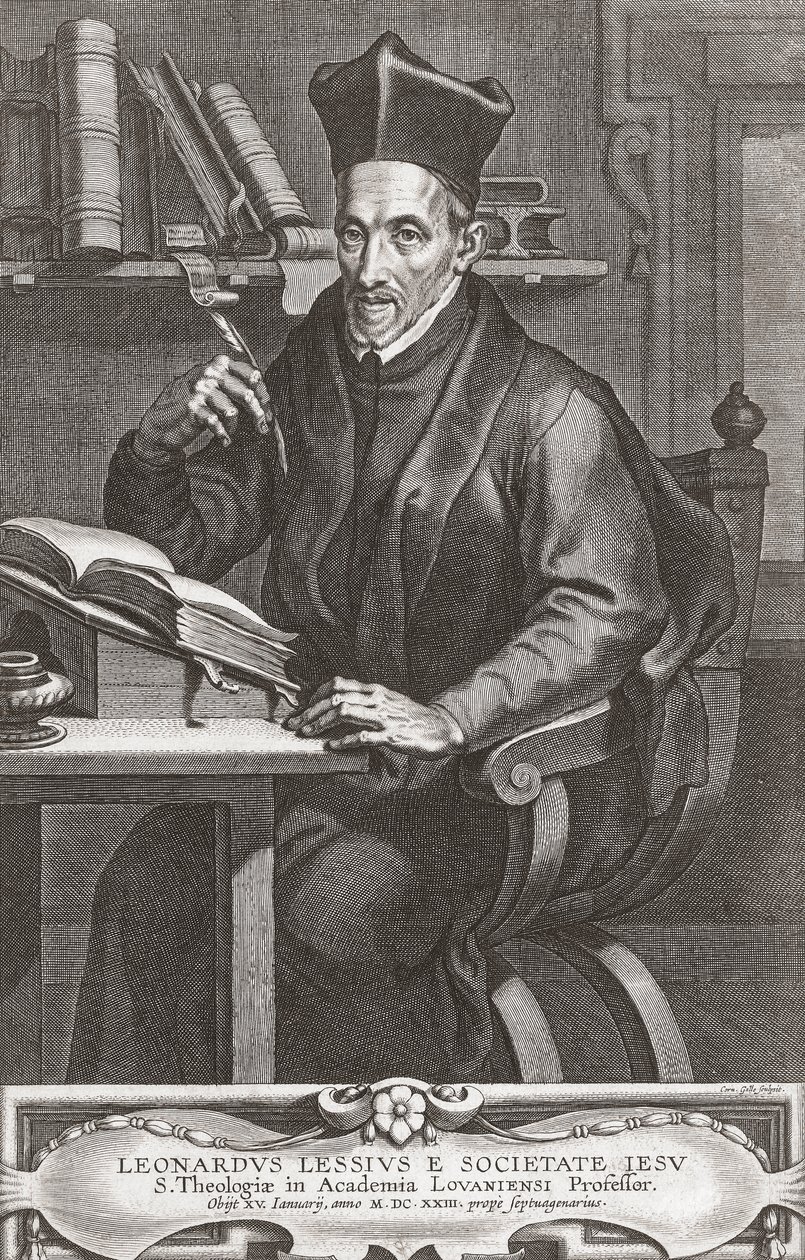 Leonardus Lessius, retrato. de Peter Paul (after) Rubens