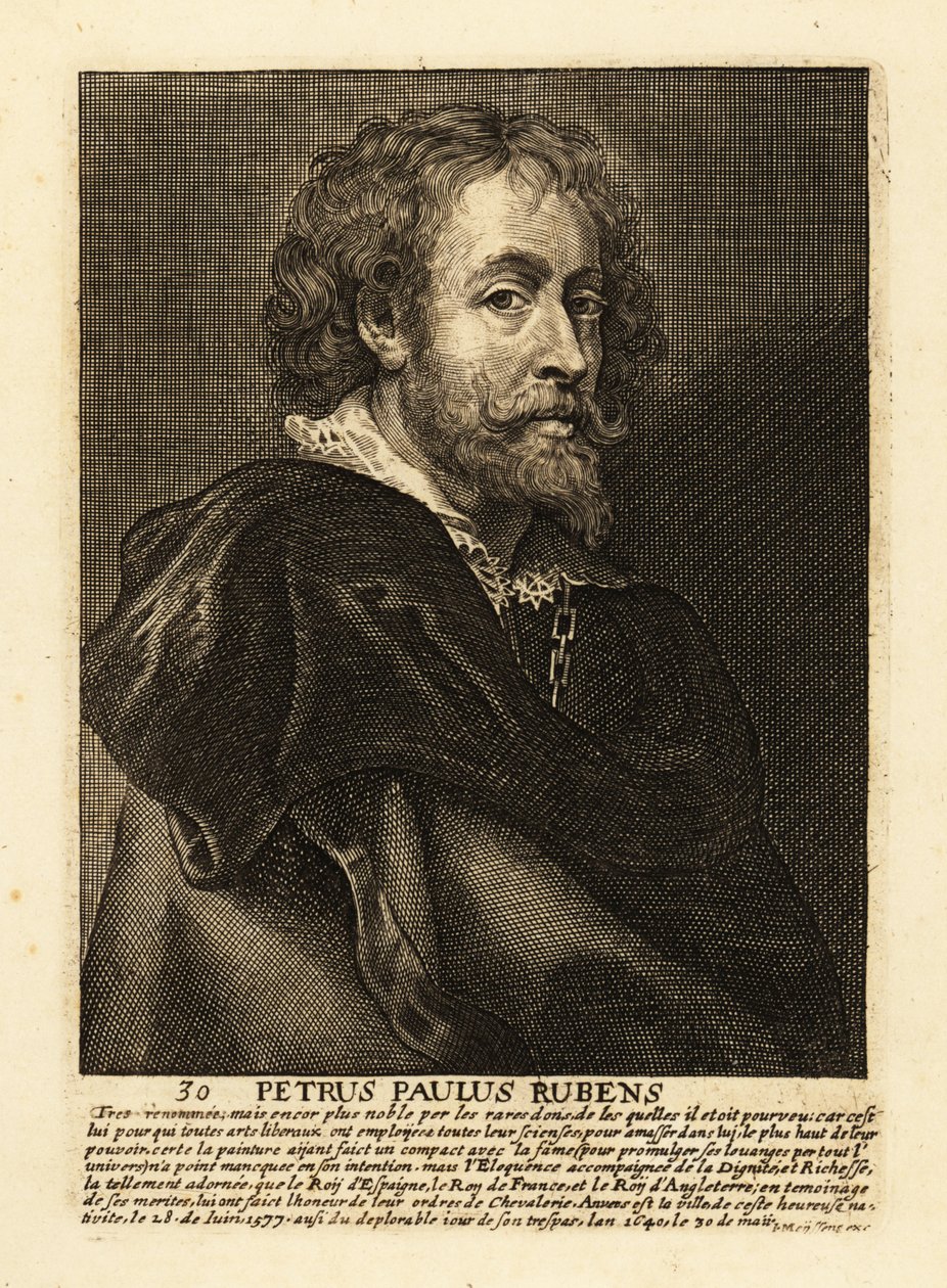 Retrato de Sir Peter Paul Rubens, artista e diplomata flamengo de Peter Paul (after) Rubens