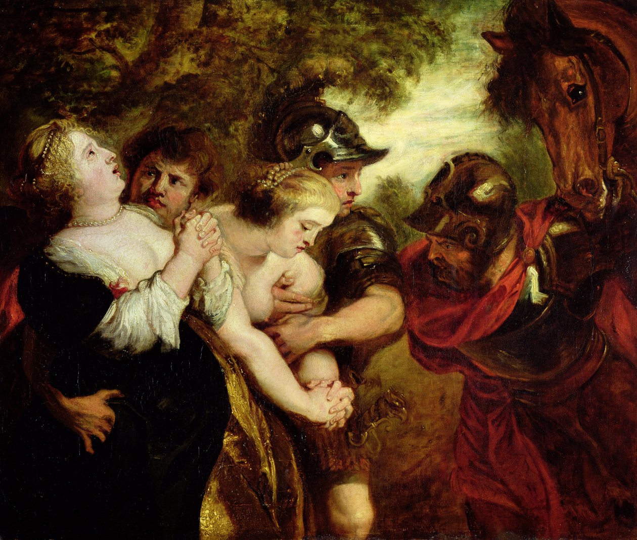 A violação das mulheres sabinas de Peter Paul (after) Rubens