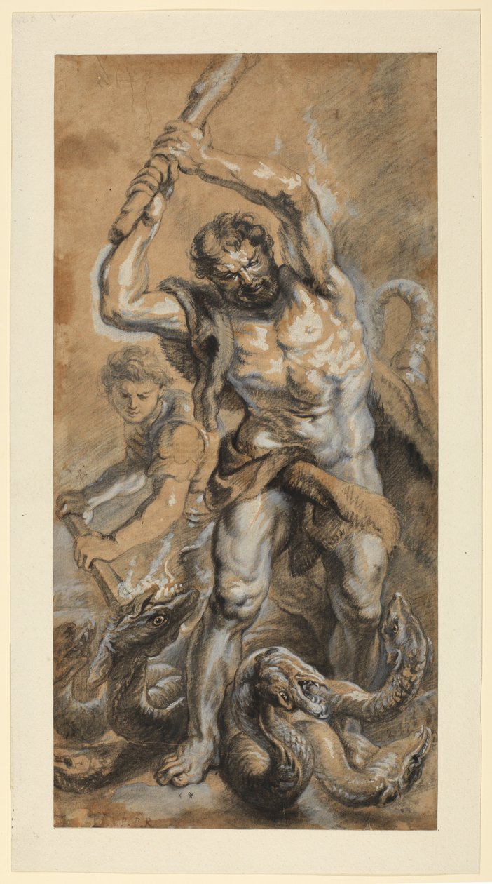 Hércules a matar a Hidra de Lernaean de Peter Paul (school of) Rubens