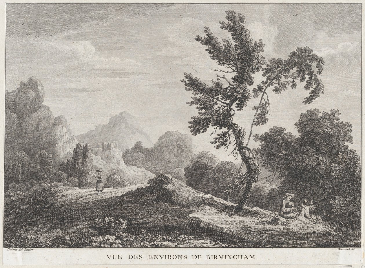 Vista de Birmingham, ca. 1755., c. 1755. de Peter Paul Benazech