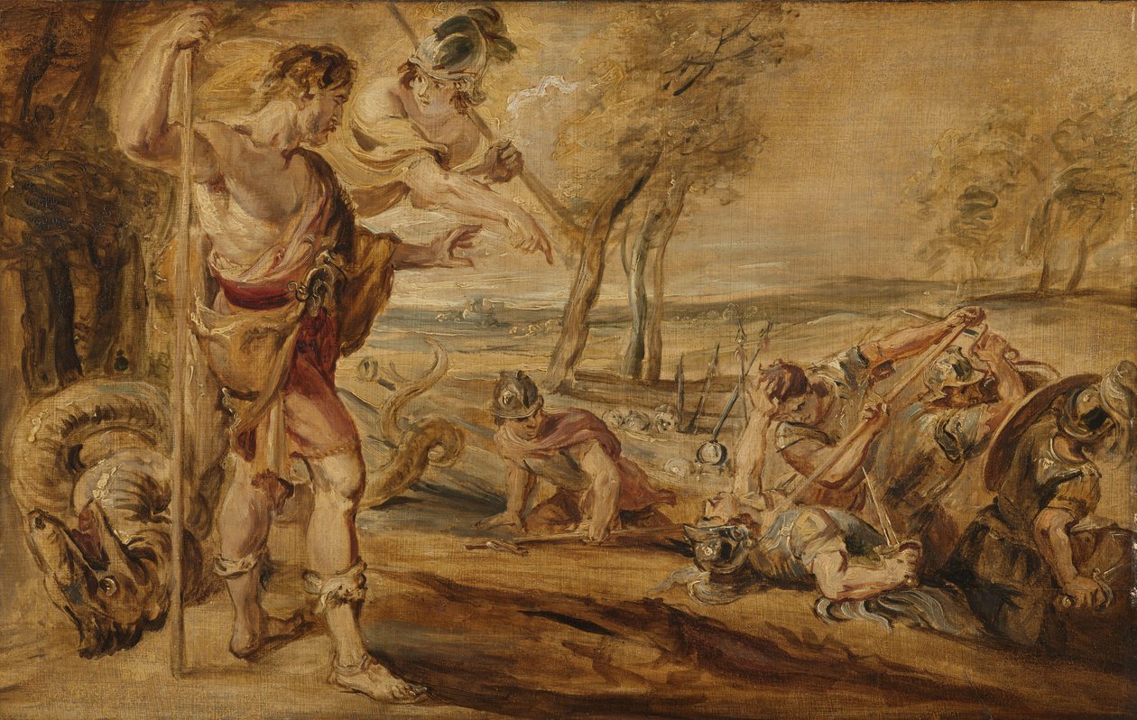 Cadmus, Guiado por Minerva, Observa a Luta de Spartoi de Peter Paul Rubens (after)