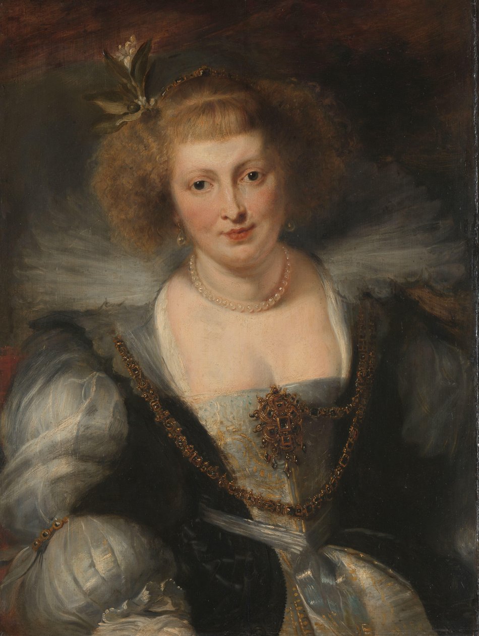 Retrato de Helena Fourment (1614-1673), a segunda esposa do artista de Peter Paul Rubens (after)