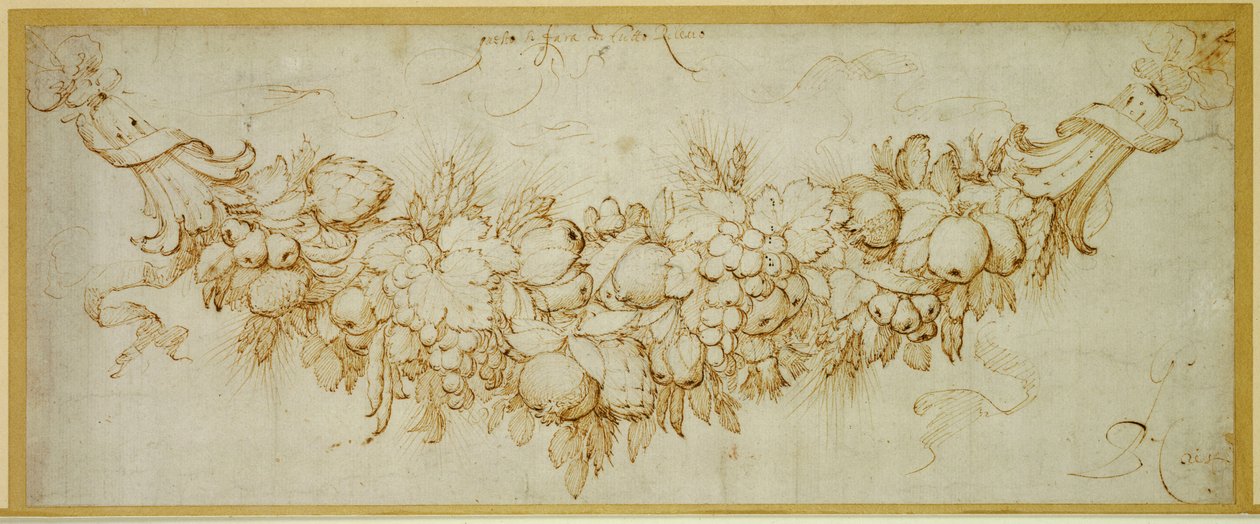 A Swag of Harvest Fruit de Peter Paul Rubens