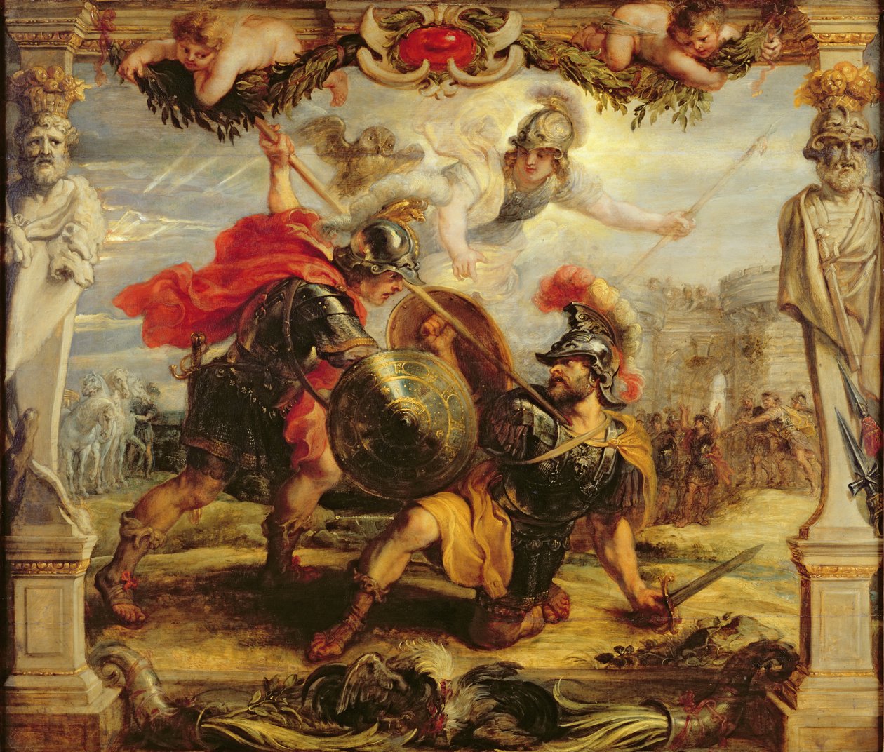 Aquiles Derrotando Hector, 1630-32 de Peter Paul Rubens