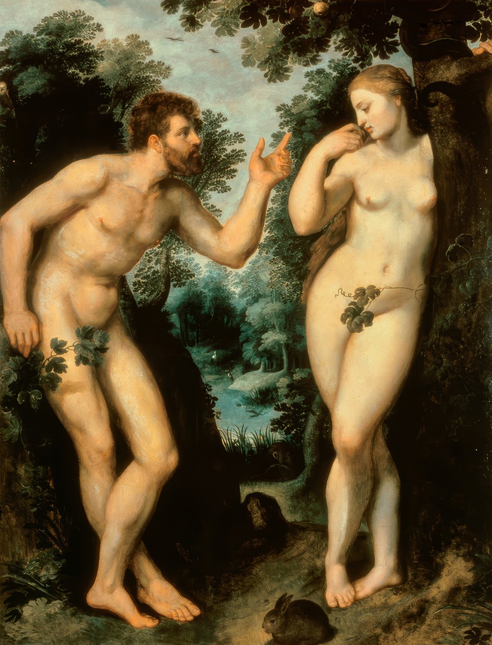 Adão e Eva sob a árvore do conhecimento de Peter Paul Rubens