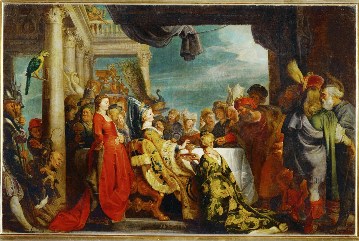 Alboin e Rosamunde (pintura sobre tela) de Peter Paul Rubens