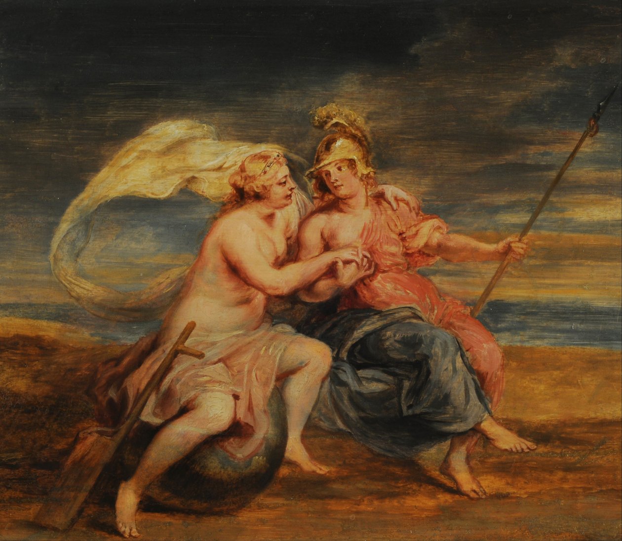 Alegoria da Fortuna e da Virtude (óleo sobre tábua) de Peter Paul Rubens
