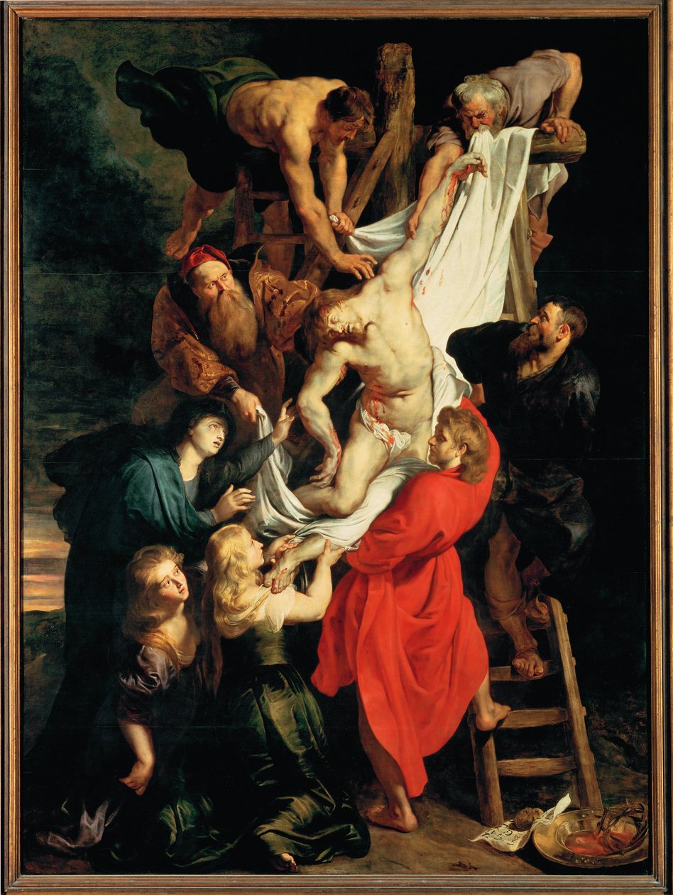 Altar: Descida da Cruz, painel central (óleo sobre tela) de Peter Paul Rubens