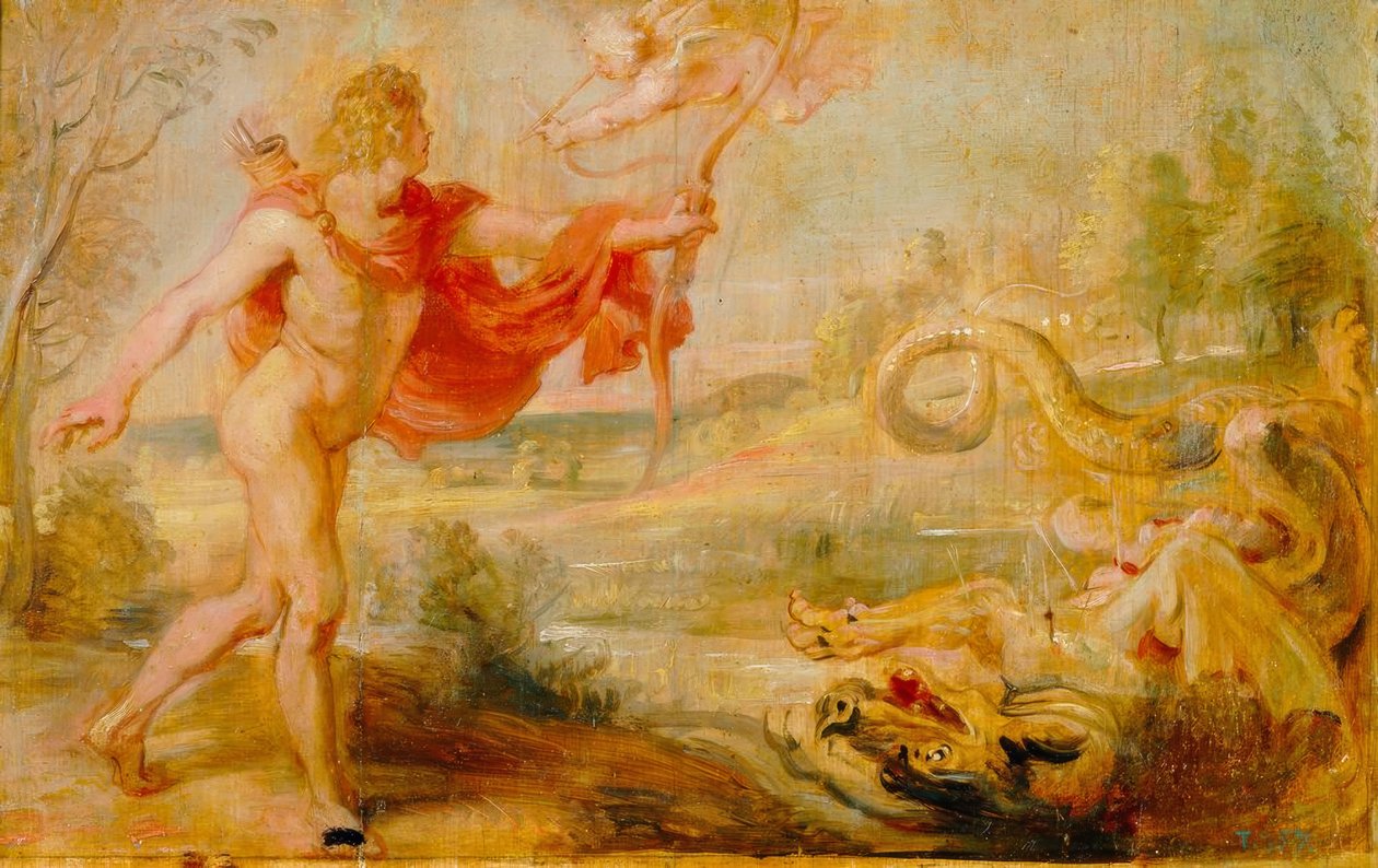Apolo mata a serpente Pyhton de Peter Paul Rubens