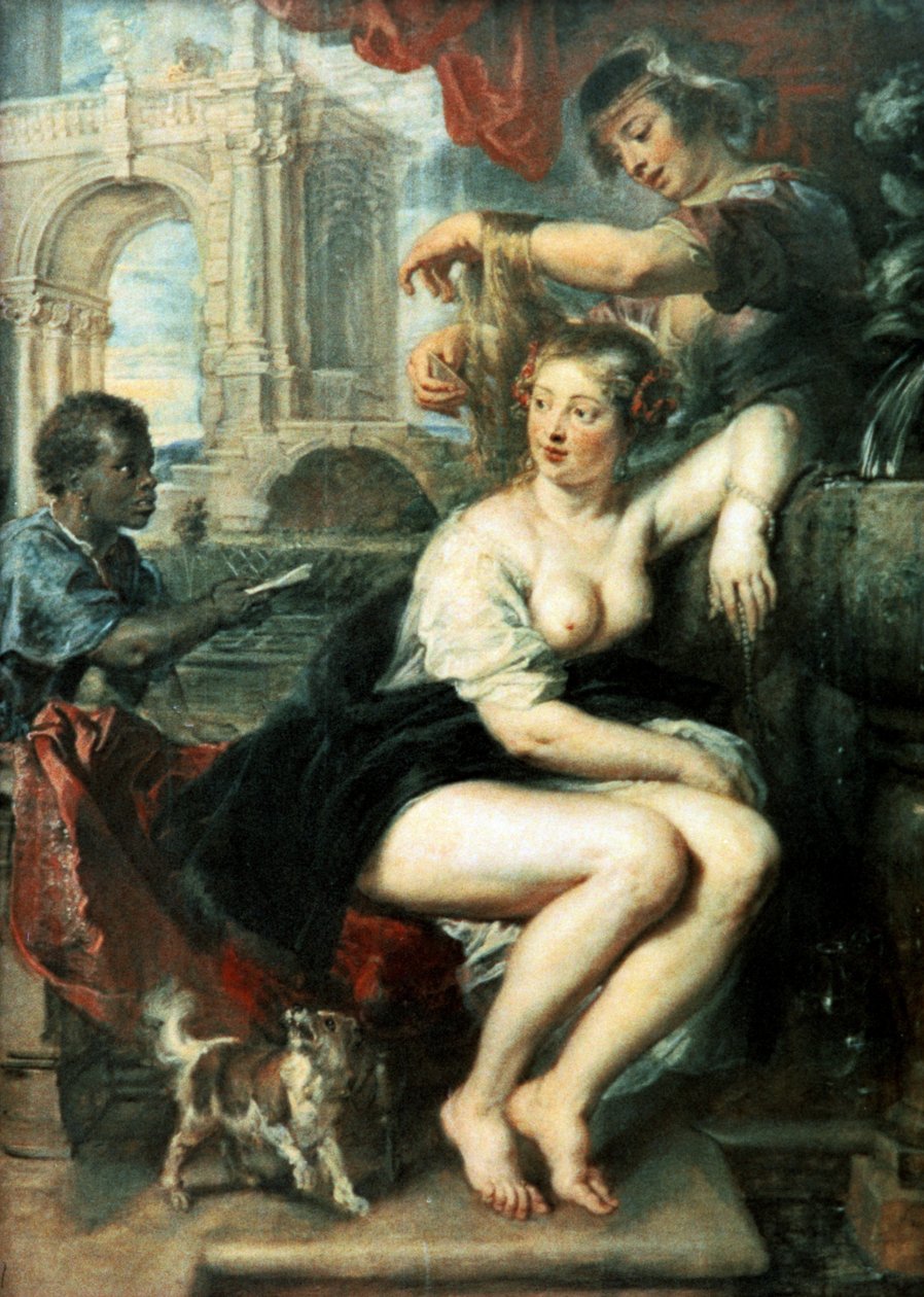 Bathsheba na Fonte, c.1635 (óleo sobre tela) de Peter Paul Rubens