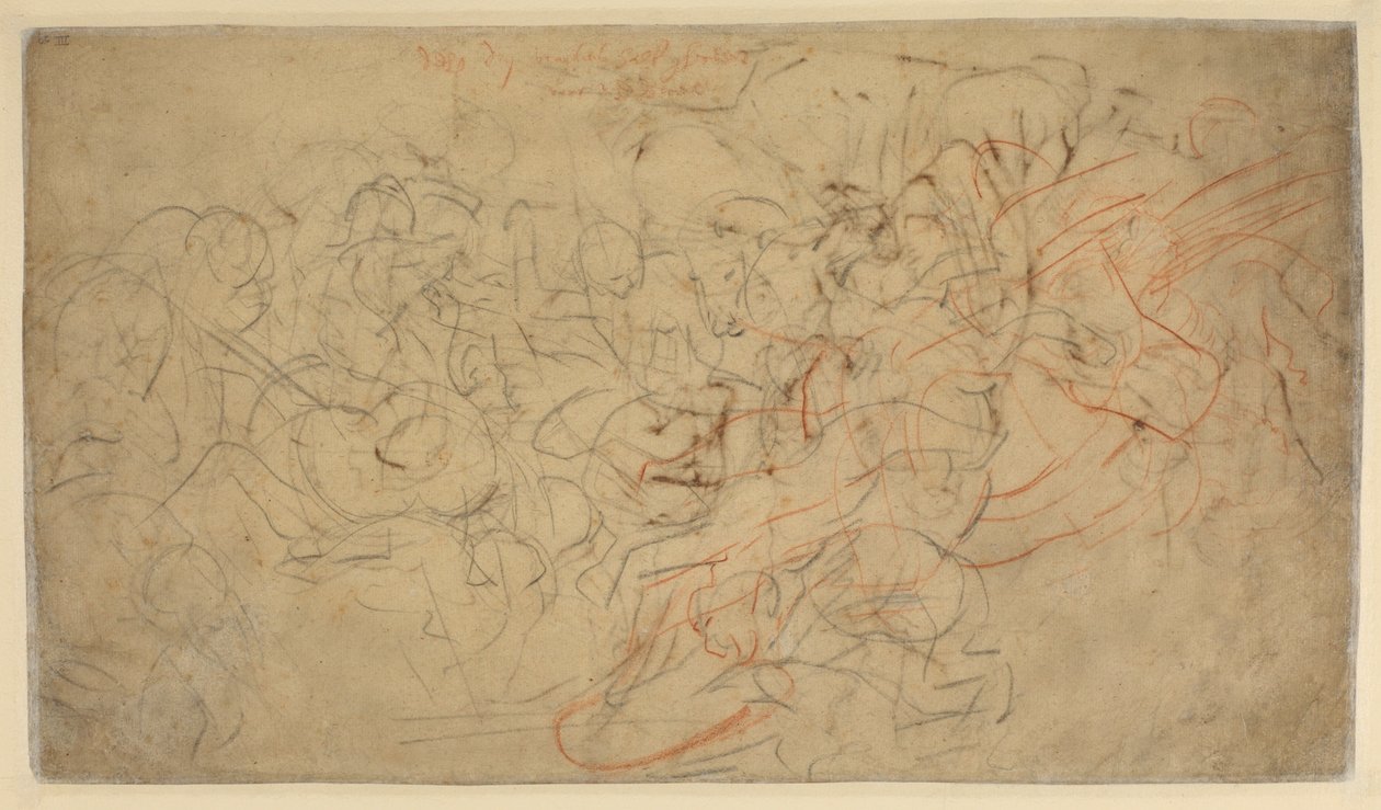 Batalha de cavaleiros (verso) de Peter Paul Rubens