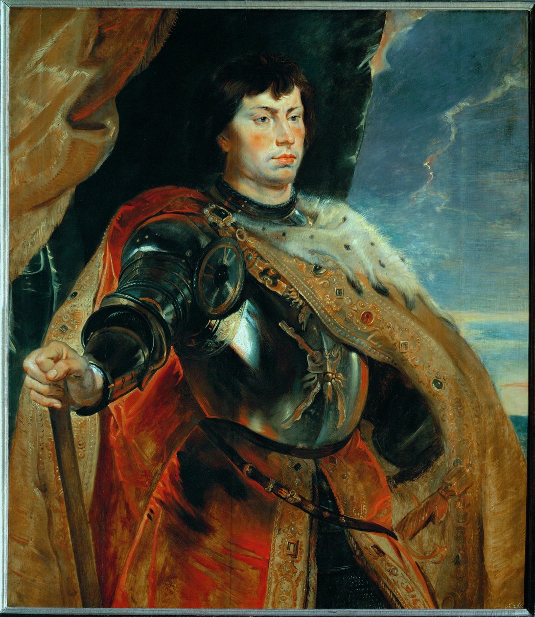 Carlos, o Ousado de Borgonha, c.1618 (pintura sobre madeira de carvalho) de Peter Paul Rubens