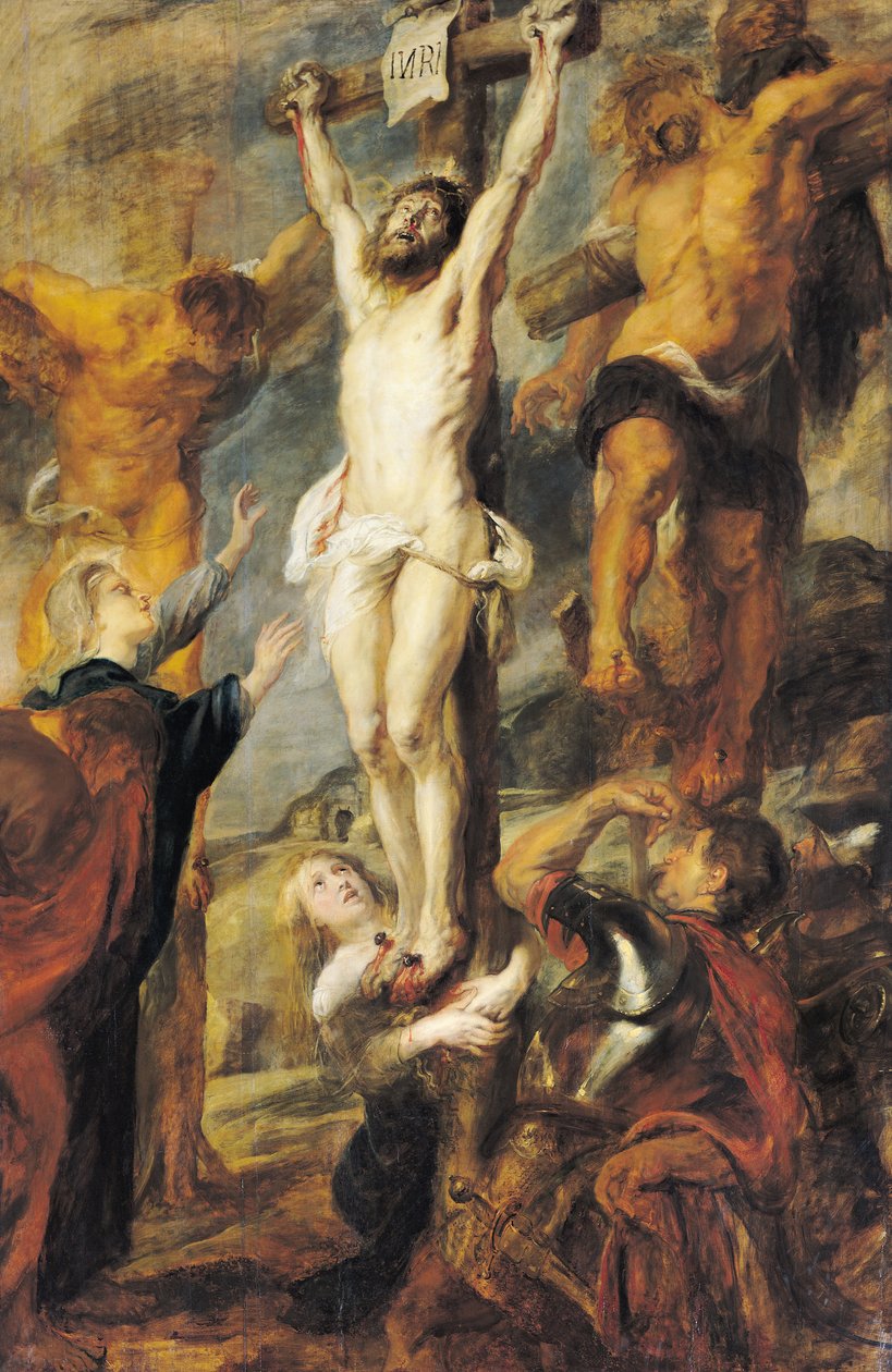Cristo entre os dois ladrões, c.1635 de Peter Paul Rubens