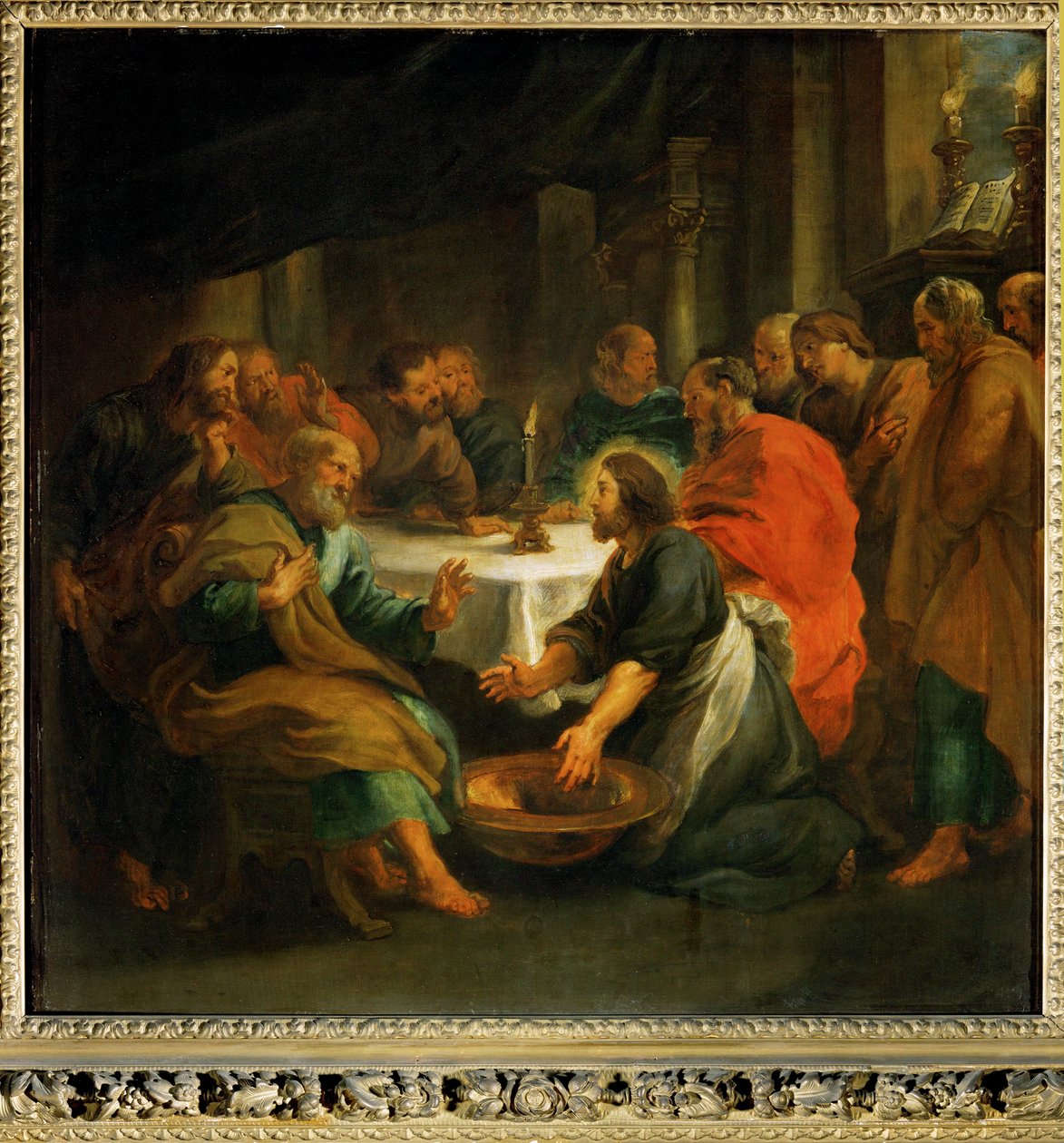 Cristo lavando os pés dos apóstolos de Peter Paul Rubens
