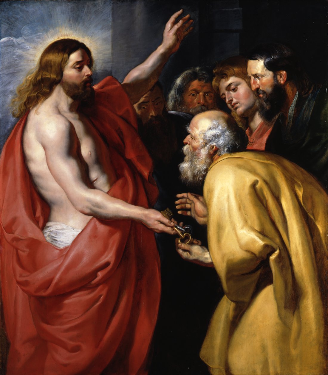 Cristo entrega as chaves do Céu a São Pedro de Peter Paul Rubens