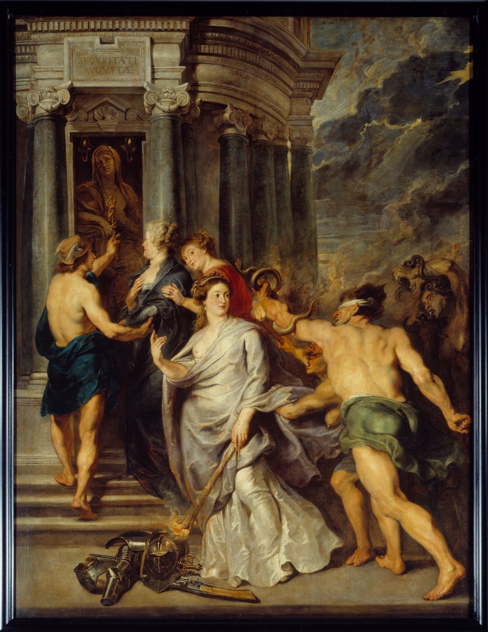 Ciclo de Marie de Medicis (1573-1642): Segunda guerra da mãe e do filho contra Maria de Médicis e Luís XIII. "A conclusão da Paz em Angers em 10/08/1620". Pintura de Pierre Paul (Pierre-Paul) Rubens (ou Peter Paul ou Petrus Paulus) (1577-1640 de Peter Paul Rubens