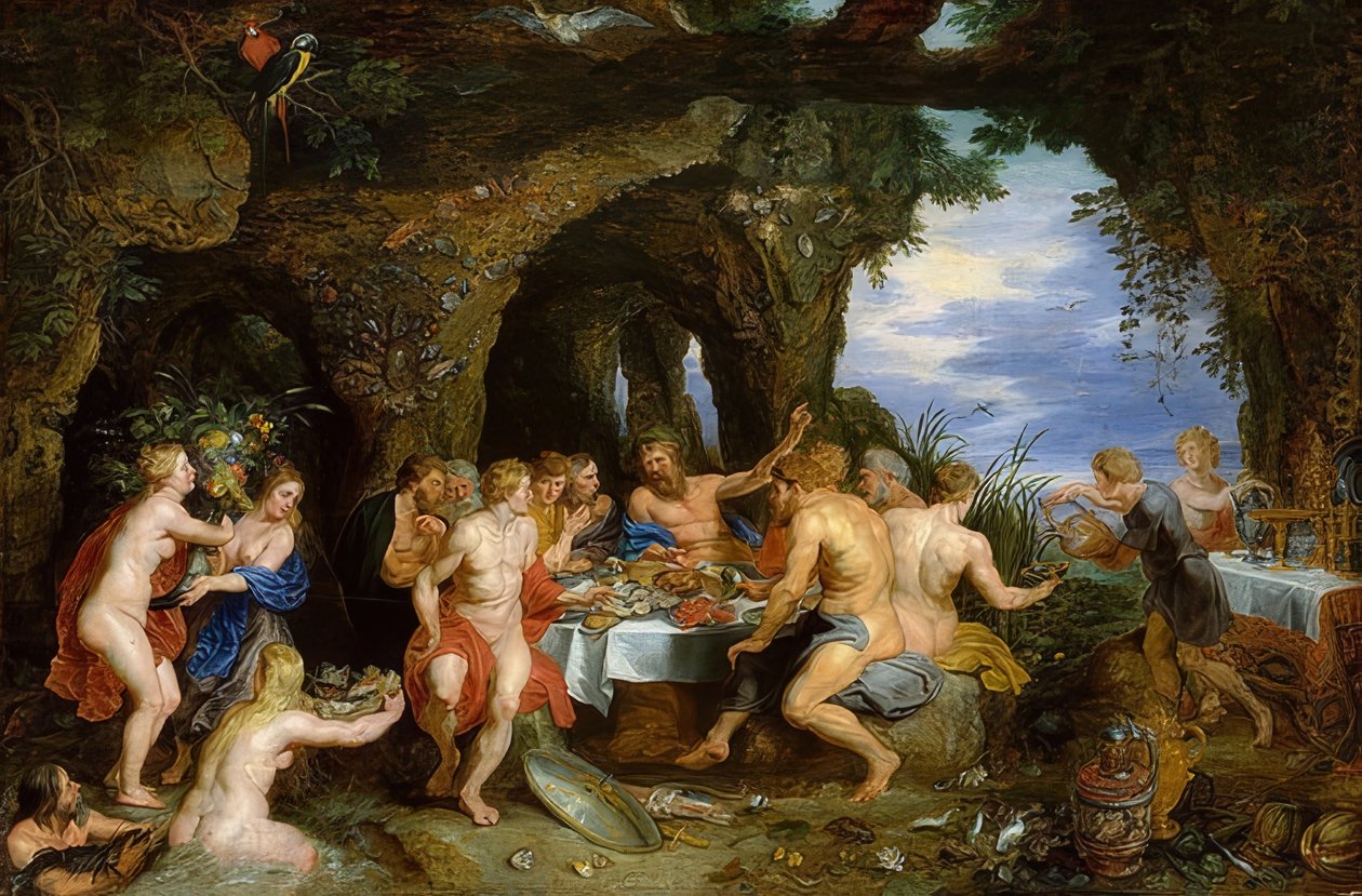 O festival dos Acheloos. Por volta de 1615 de Peter Paul Rubens