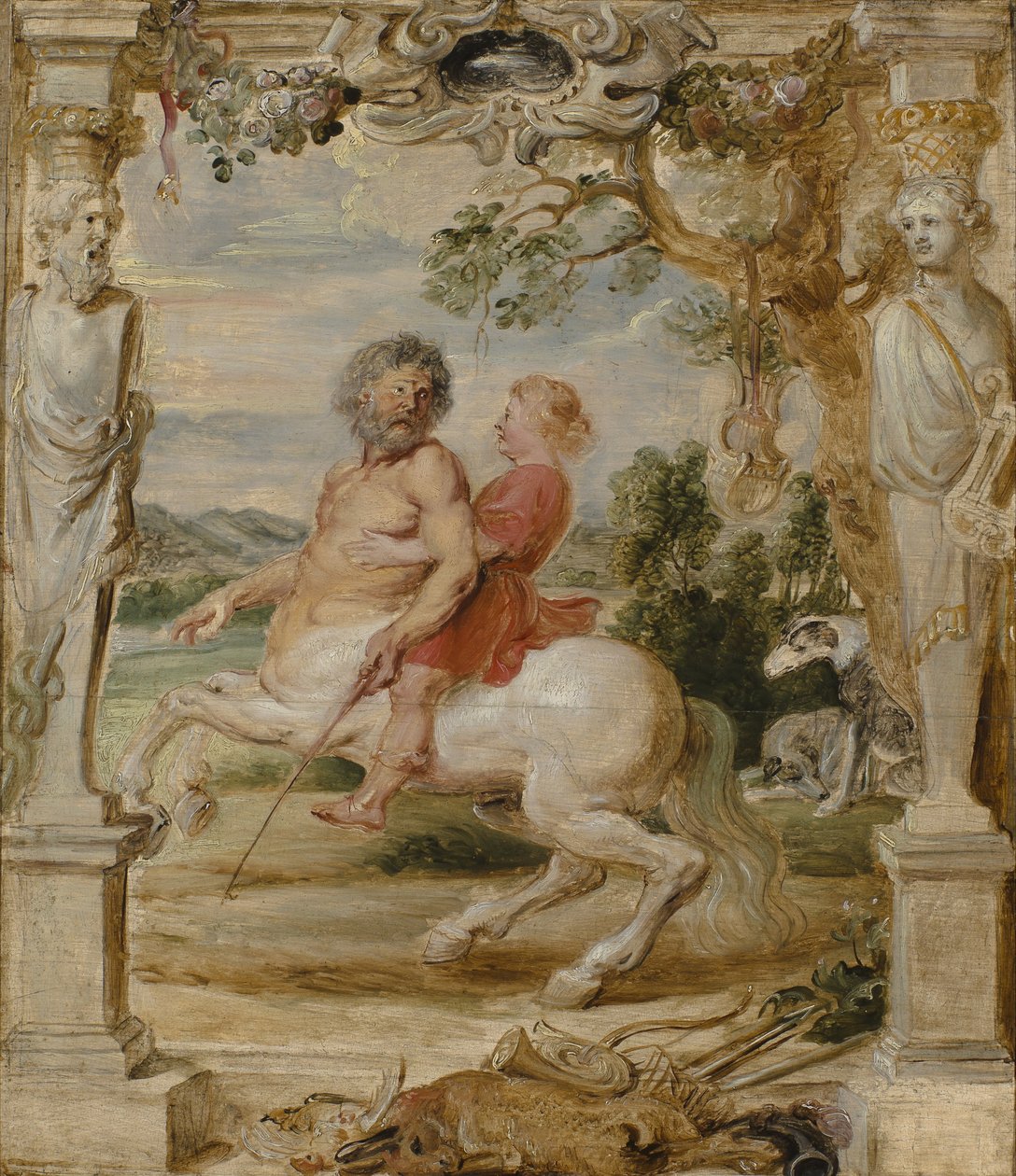 O centauro Quíron ensina o jovem Aquiles de Peter Paul Rubens
