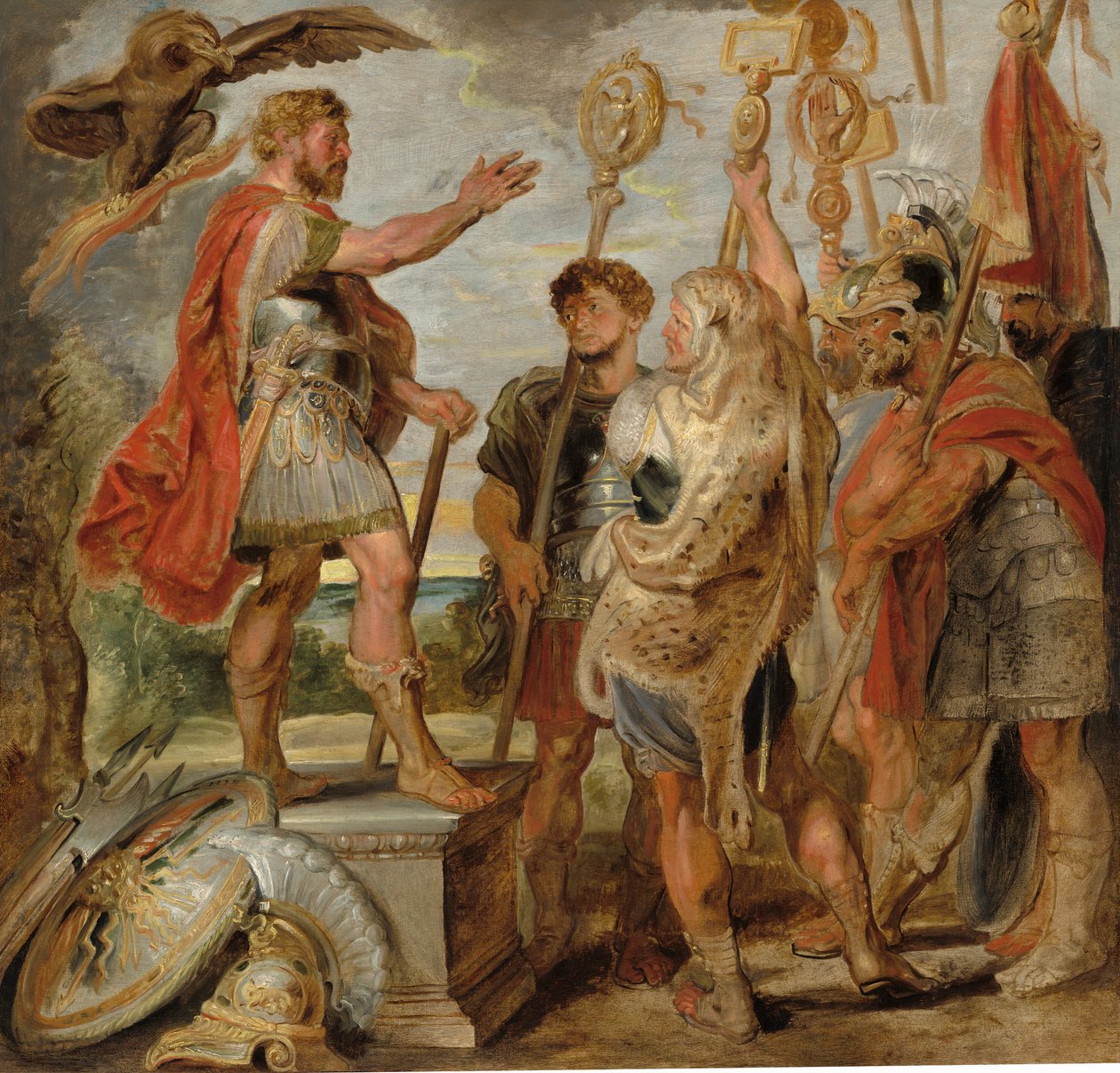 Décio Mus Dirigindo-se às Legiões, provavelmente 1616. de Peter Paul Rubens