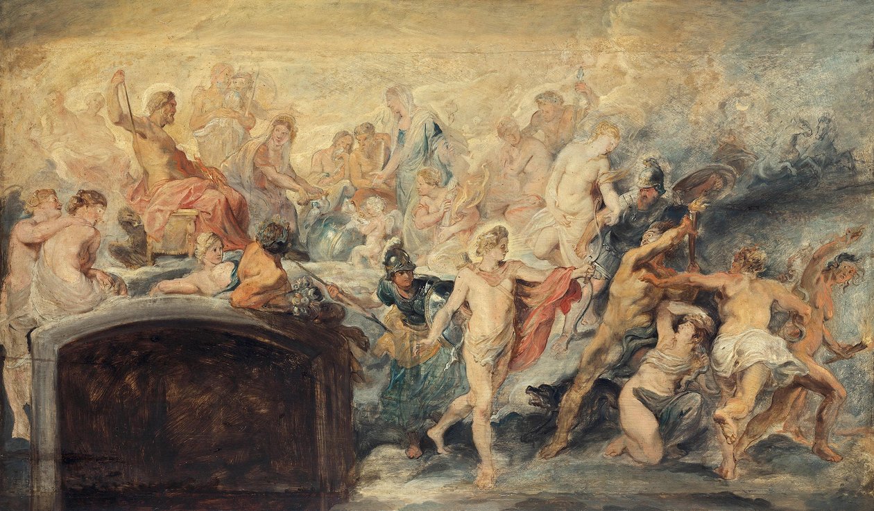 O conselho dos deuses (Esboço para o ciclo dos Médici) de Peter Paul Rubens