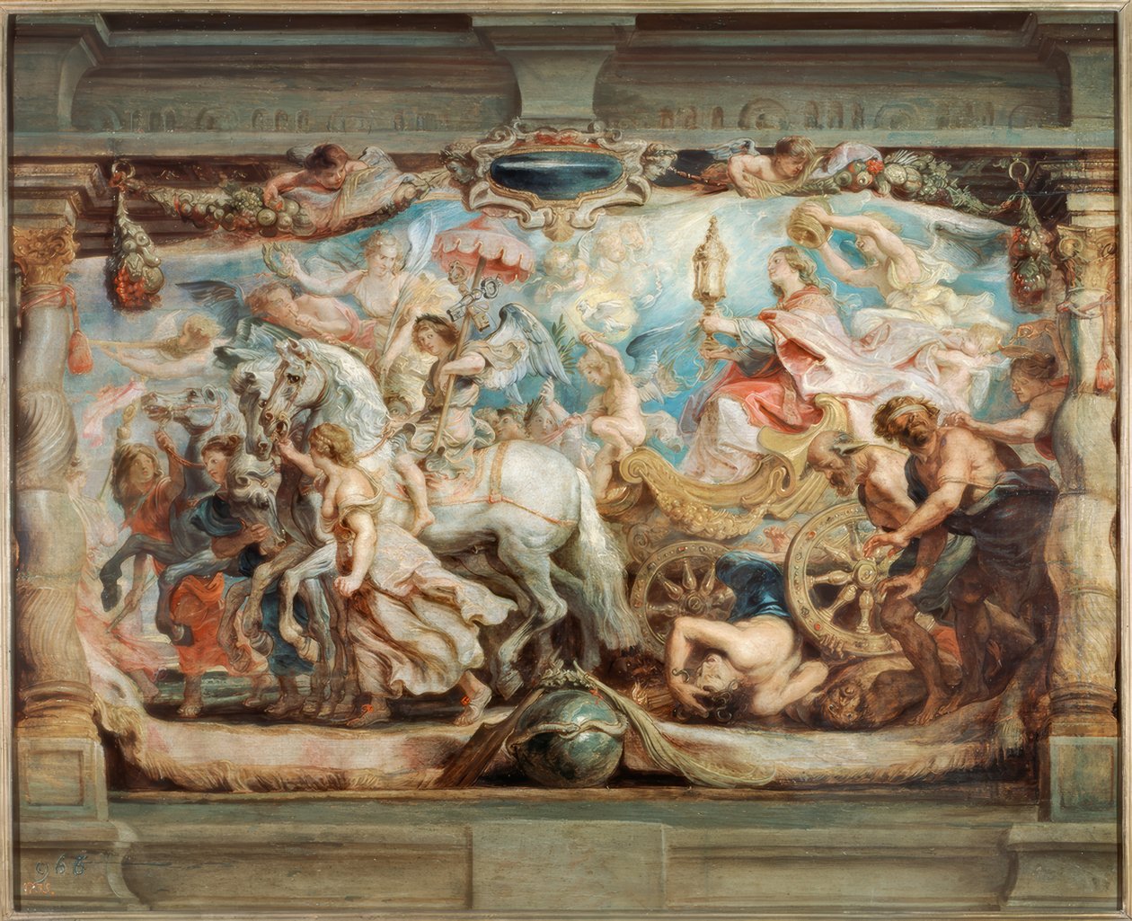 O triunfo da igreja sobre a ignorância e a ilusão de Peter Paul Rubens