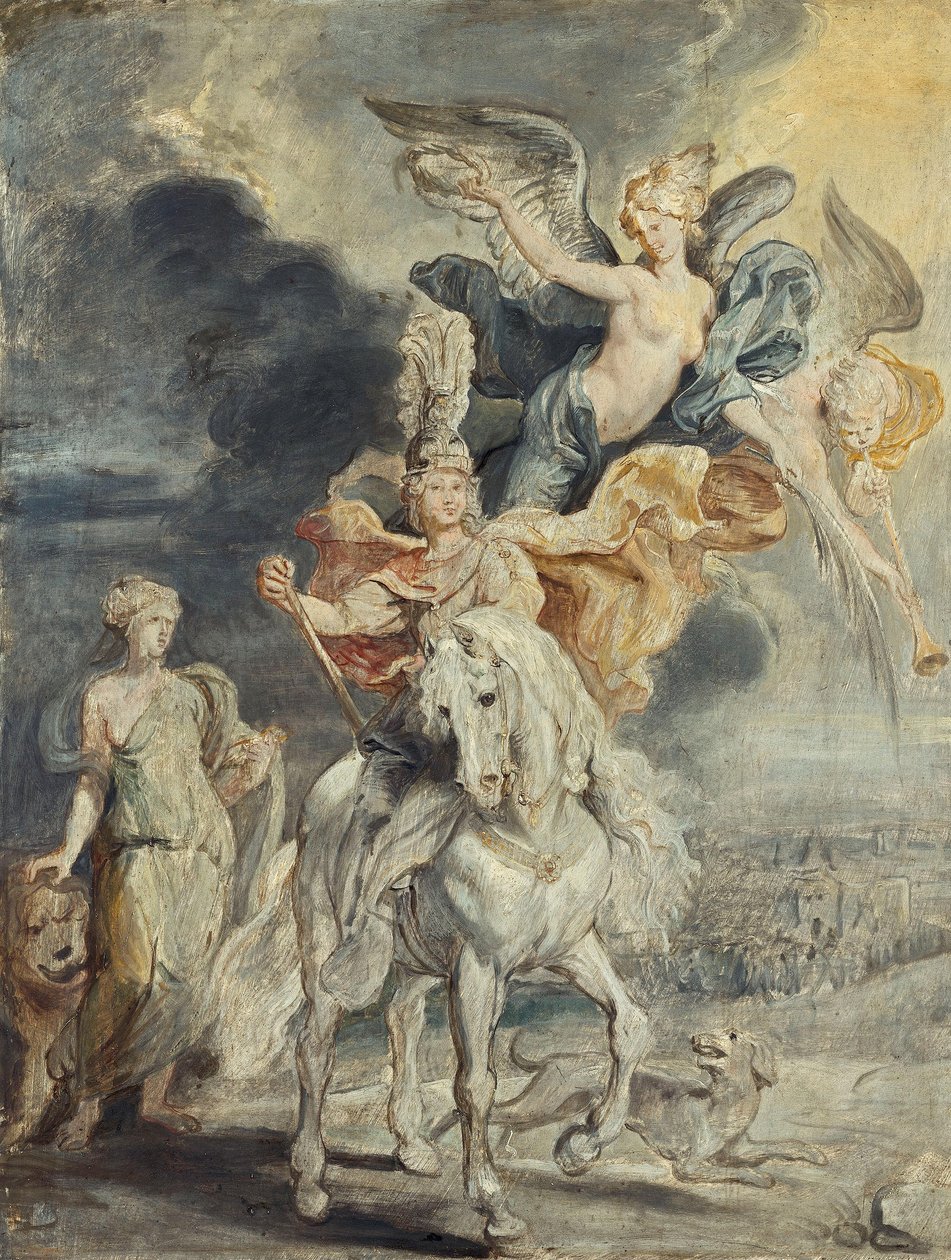 O Triunfo de Jülich (esboço para o ciclo dos Médici) de Peter Paul Rubens