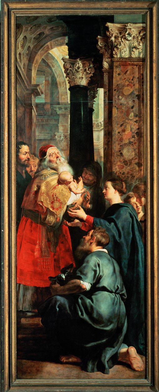 Descida da Cruz, painel direito: Apresentação no Templo (pintura) de Peter Paul Rubens