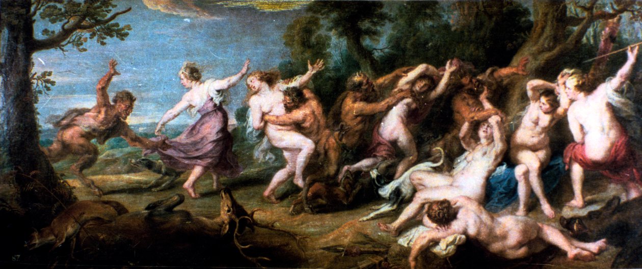 Diana e suas ninfas surpreendidas pelos faunos, 1638-1640 de Peter Paul Rubens