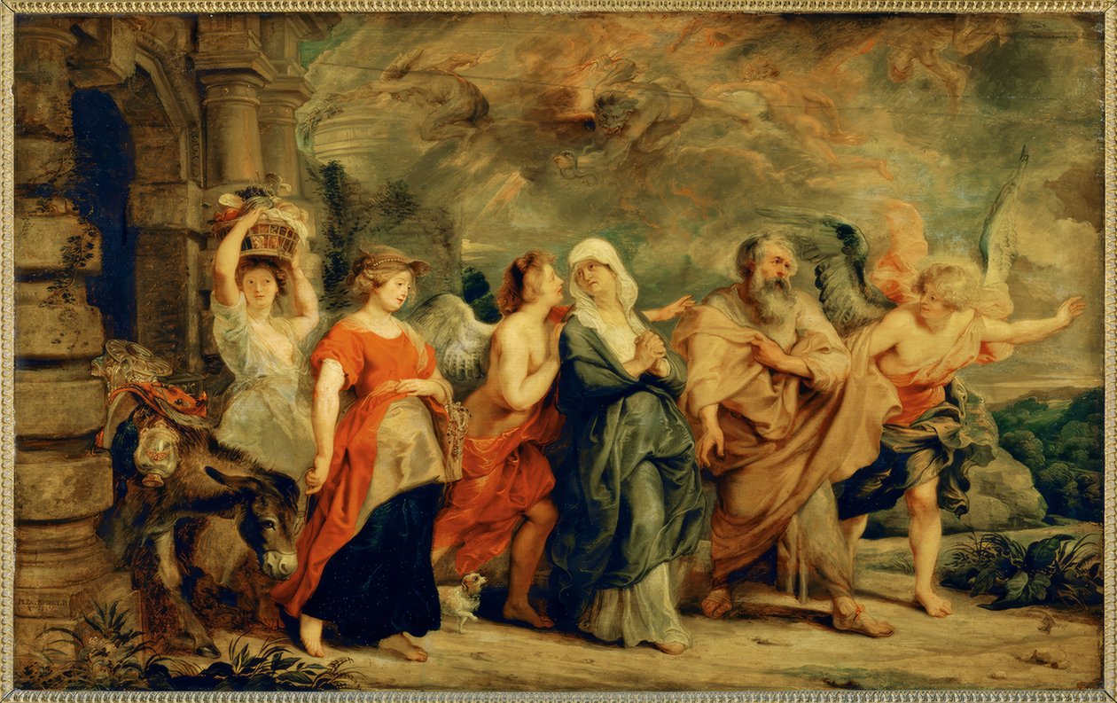 A fuga de Lots e sua família de Sodoma de Peter Paul Rubens