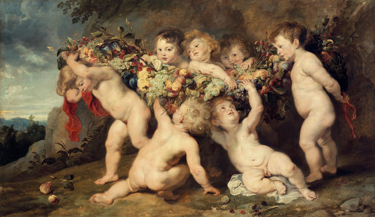 A grinalda de frutos (com Frans Snyders e Jan Wildens) de Peter Paul Rubens