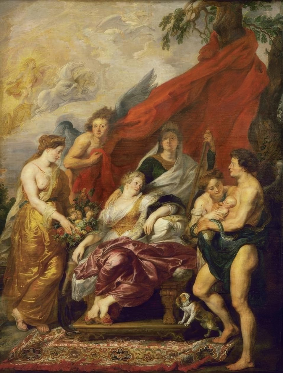 O nascimento de Luís XIII de Peter Paul Rubens