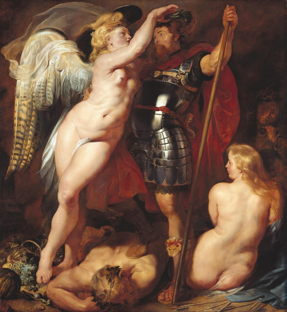 A coroação do herói da virtude de Peter Paul Rubens