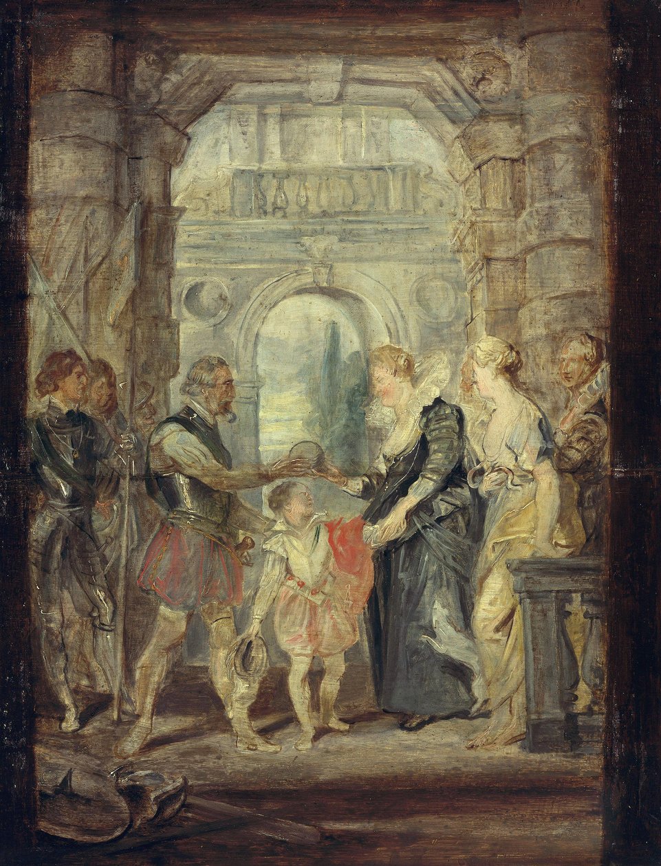 A entrega da regência (esboço para o ciclo dos Médici) de Peter Paul Rubens