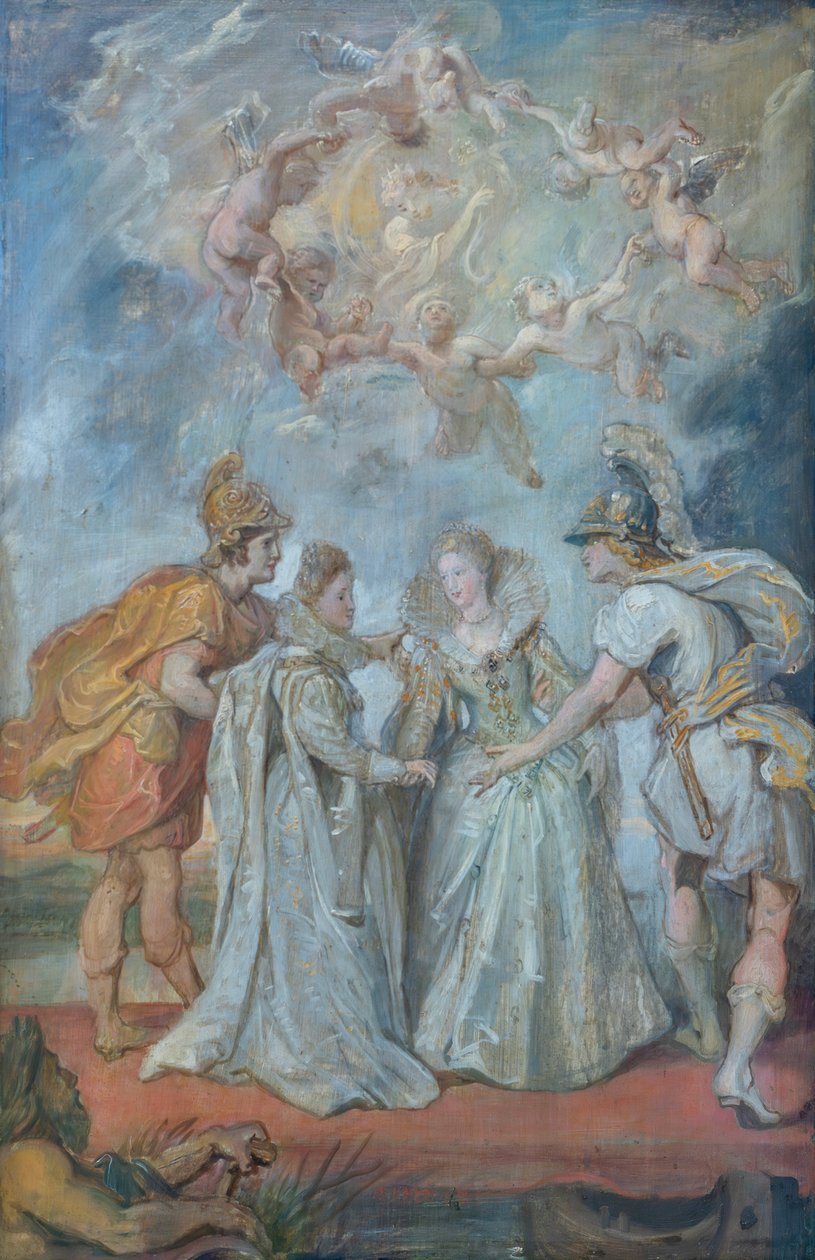 Troca familiar das princesas entre Espanha e França em 9 de novembro de 1615 de Peter Paul Rubens