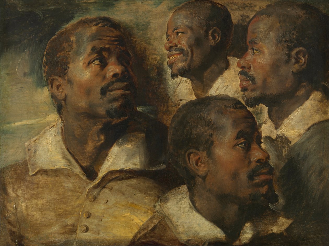 Quatro estudos da cabeça de um mouro de Peter Paul Rubens