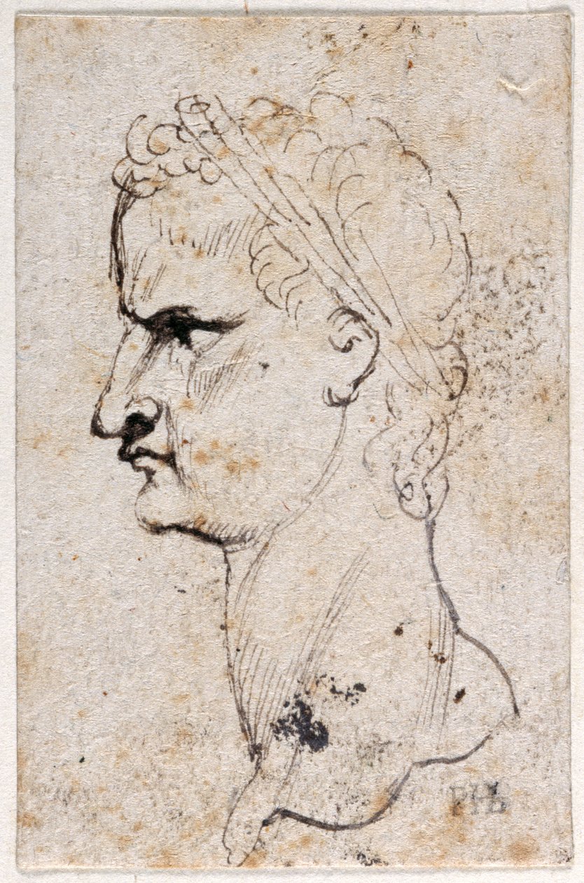 Gaius Caligula, de dez desenhos de oito dos primeiros doze Césares, após as medalhas de Giovanni da Cavino (caneta e tinta sobre papel) de Peter Paul Rubens