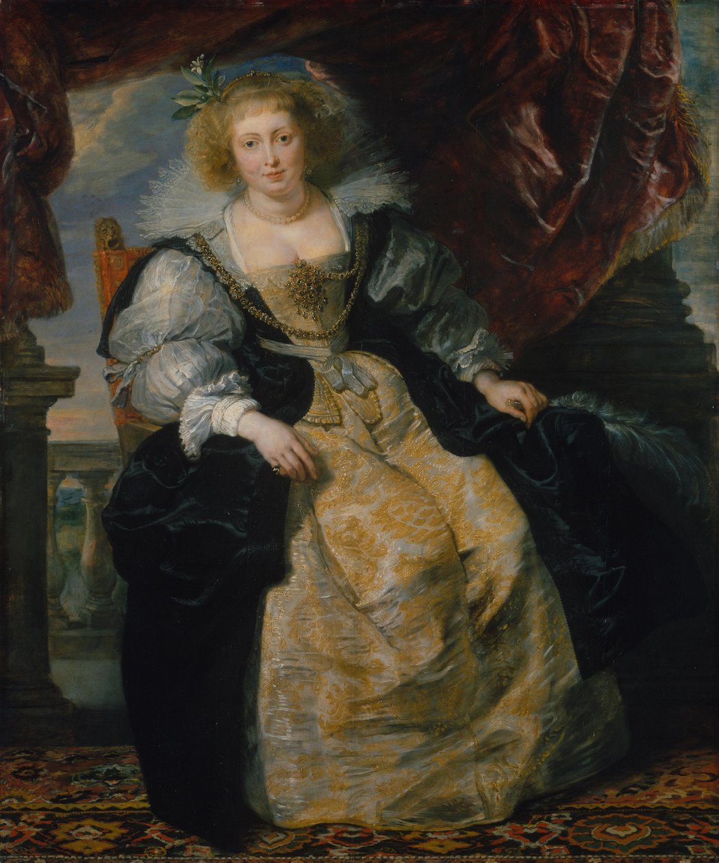 Helena Fourment no seu vestido de noiva de Peter Paul Rubens
