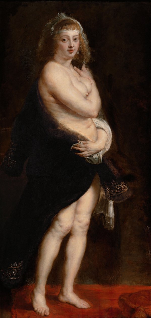 Helena Fourment em um manto de pele de Peter Paul Rubens