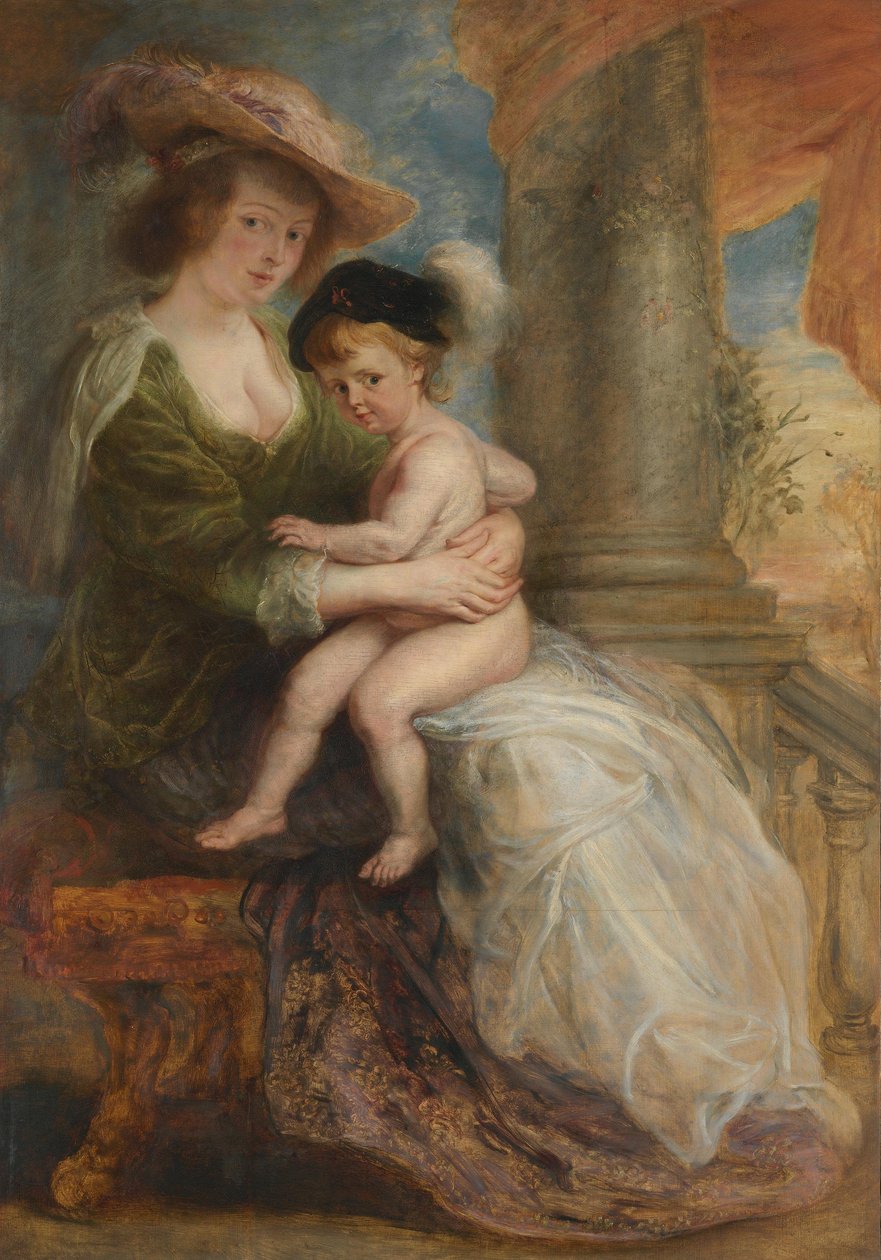 Helene Fourment com o seu filho primogénito, Frans de Peter Paul Rubens