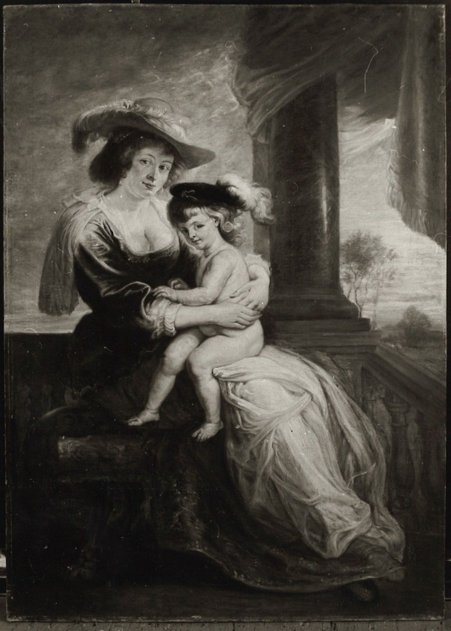 Helene Fourment e o filho Frans (cópia de) de Peter Paul Rubens