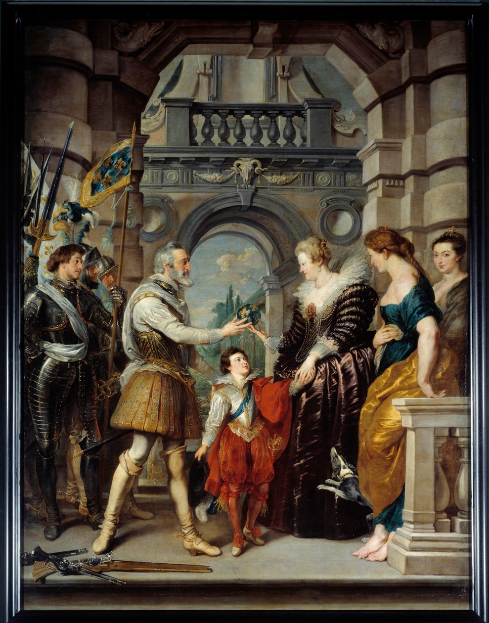Henrique IV (1543-1610) partiu para a guerra alemã e confiou à Rainha Maria de Medicis (1573-1642) o governo do seu reino em 20 de março de Peter Paul Rubens