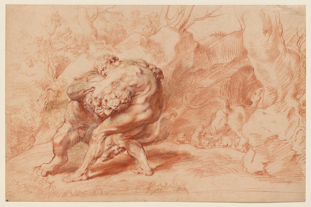 Hércules estrangula o leão de Nemeia de Peter Paul Rubens