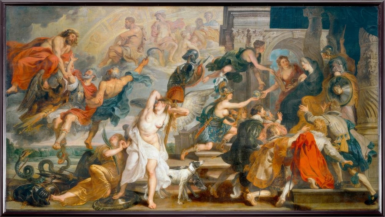 A apoteose de Henrique IV e a proclamação ... de Peter Paul Rubens